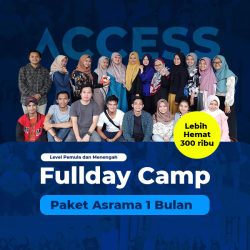 Paket Full Day Camp memiliki 5x kelas/pertemuan yang wajib diikuti selama hari aktif (senin-jumat) Yang akan Kamu pelajari ketika mengikuti Paket Full Day Camp ACCESS-ES Kampung Inggris Pare sebagai
