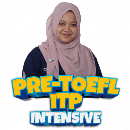 Pre-TOEFL-ITP merupakan kelas persiapan menghadapi tes TOEFL-ITP. Pengenalan dan pembelajaran materi-materi dasar pada TOEFL ITP (Listening Comprehension, Structure and Written Expressions, dan Reading Comprehension) untuk pemula yang belum mengetahui dan memahaminya.