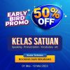 Kelas Satuan - Early Bird Cocok buat Kamu yang masih pemula dan ingin memiliki kemampuan berkomunikasi dengan menggunakan bahasa inggris secara aktif sambil mengisi Liburan Lebaran di Kampung Inggris Pare Kelas apa yang bisa diikuti di Program Promo Kelas Satuan - Early Bird ? Pronunciation Class  Speaking Class  Conversation Vocabulary Class  etc