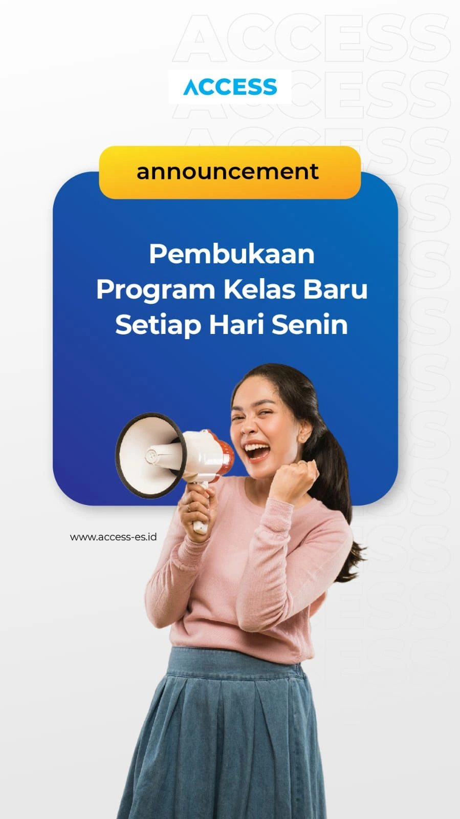 Ingin kursus bahasa inggris di Kampung Inggris Pare? caranya sangat mudah, Kamu hanya perlu daftar di lembaga kursus ACCESS English School, Salah satu lembaga kursus bahasa inggris terbaik di Kampung Inggris Pare. Ingin kursus bahasa inggris di Kampung Inggris Pare? caranya sangat mudah, Kamu hanya perlu daftar di lembaga kursus ACCESS English School, Salah satu lembaga kursus bahasa inggris terbaik di Kampung Inggris Pare.Ingin kursus bahasa inggris di Kampung Inggris Pare? caranya sangat mudah, Kamu hanya perlu daftar di lembaga kursus ACCESS English School, Salah satu lembaga kursus bahasa inggris terbaik di Kampung Inggris Pare. Pendaftaran hari senin